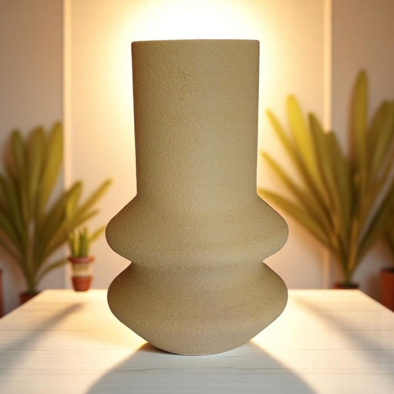 Vase Séraya mit wellenartiger Struktur, 3D-gedruckt für moderne Wohnakzente