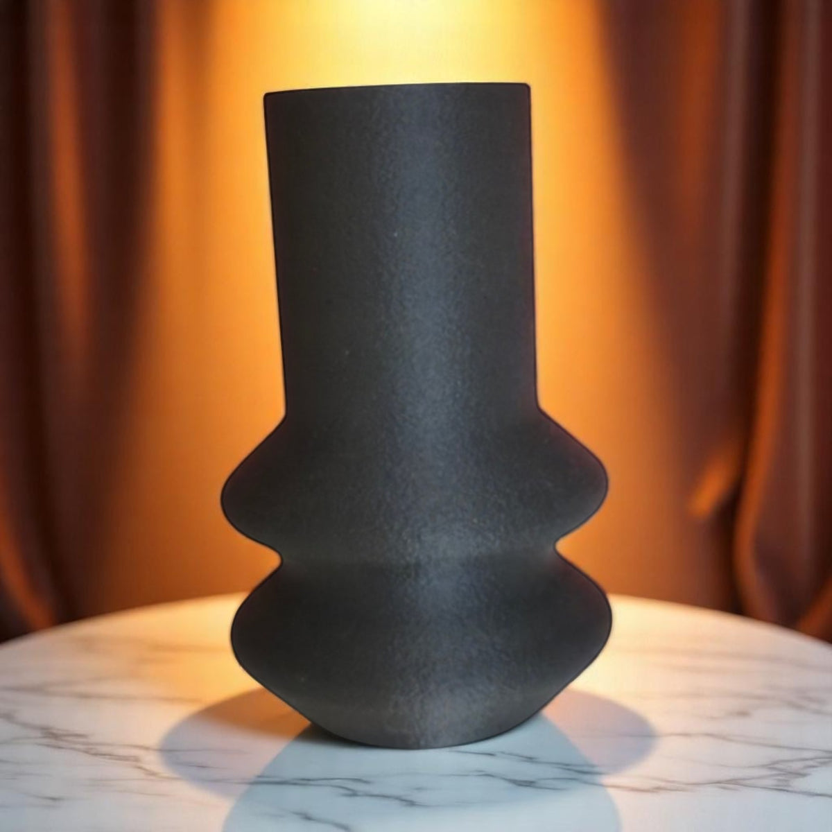Vase Séraya mit wellenartiger Struktur, 3D-gedruckt für moderne Wohnakzente
