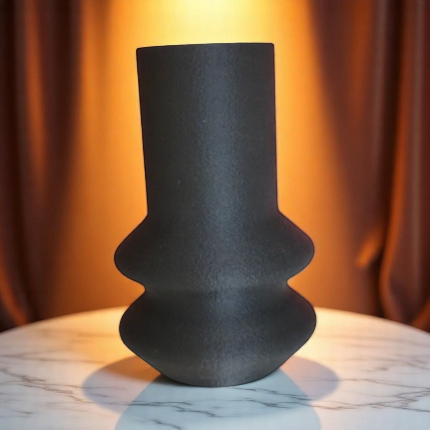 Vase Séraya mit wellenartiger Struktur, 3D-gedruckt für moderne Wohnakzente